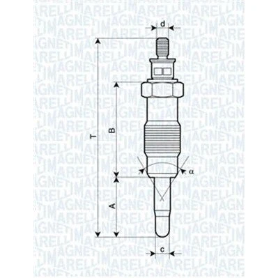 Kuva MAGNETI MARELLI 062580704304 Hehkutulppa 11V 10A M12X1,25