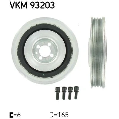 Kuva SKF VKM 93203 Kampiakselin Hihnapyörä 165 6 ALFA ROMEO: 159 Sedan, Brera, OPEL: Vectra C Caravan, Astra H FIAT: BRAVO 2