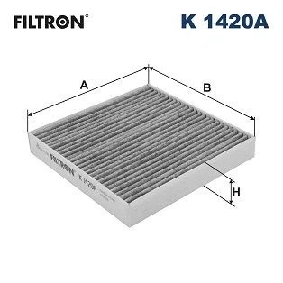 Kuva FILTRON K 1420A Raitisilmasuodatin Aktiivihiilisuodatin 178 176,5 28 KIA: Picanto III