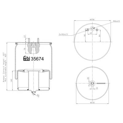 Kuva FEBI BILSTEIN 35674 Metallipalje, ilmajousitus VOLVO: FM 9