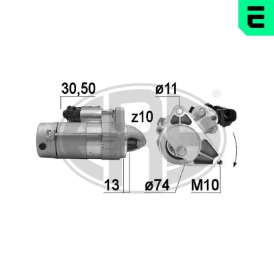 Kuva ERA 220928A Starttimoottori 12 2 10 TOYOTA: Yaris II Hatchback, Auris Urban Cruiser