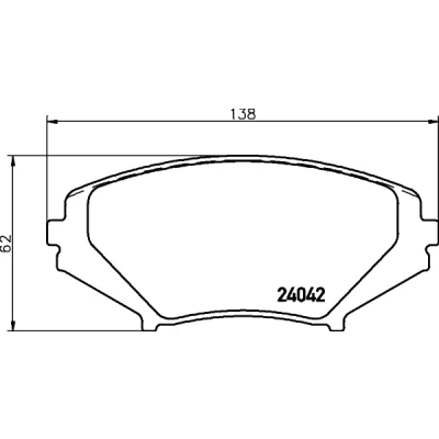 Kuva HELLA 8DB 355 010 881 Jarrupalat Ei kulumisenilmaisimelle MAZDA: RX 8