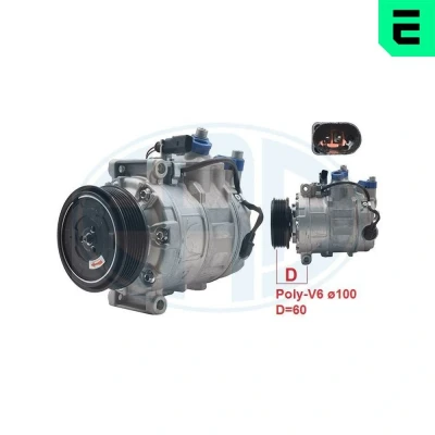 Kuva ERA 670008 Ilmastoinnin Kompressori PAG 46 R134a AUDI: A4 B7 Avant, A6 C6 Sedan