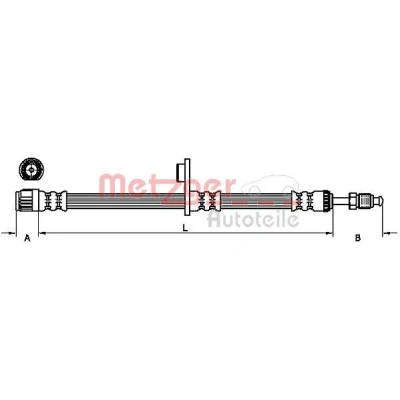 Kuva METZGER 4110226 Jarruletku 481 PEUGEOT: 207 Hatchback, SW