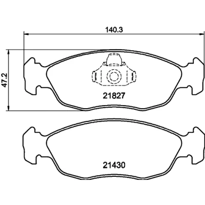 Kuva HELLA 8DB 355 008 291 Jarrupalat Ei kulumisenilmaisimelle CITROËN: Xsara Farmari, Coupe, Hatchback, PEUGEOT: 306 Sedan