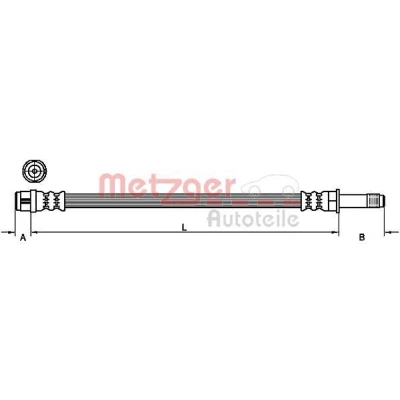 Kuva METZGER 4110482 Jarruletku Etuakseli, vasen, oikea 553 MERCEDES BENZ: Vito Mixto
