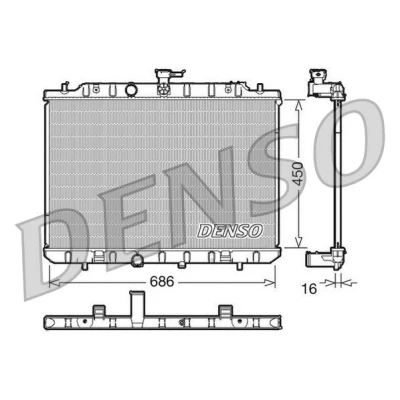 Kuva DENSO DRM46006 Jäähdytin Alumiini 450 686 16 NISSAN: X Trail