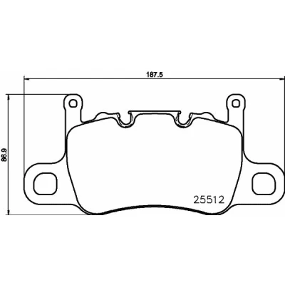 Kuva BREMBO P 65 037 Jarrupalat Kulumisenilmaisemelle Ilman tarvikkeita PORSCHE: Cayman
