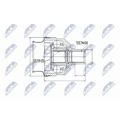 Kuva Nivelsarja, vetoakseli, Etuakseli, Vaihteiston puoli Opel OE 0374786, 1603272, 374786