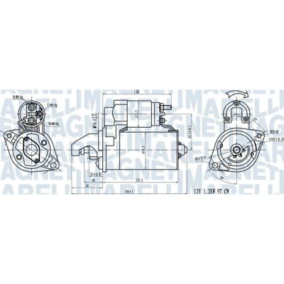 Kuva MAGNETI MARELLI 063721413010 Starttimoottori 12 1,2 9 BMW: X3, 3 Cabriolet, 5 Sedan