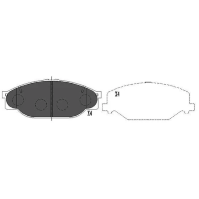 Kuva KAVO PARTS KBP 9039 Jarrupalat ilman akustista kulumavaroitinta TOYOTA: HILUX 6 Pick up, 5 up