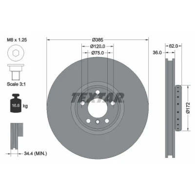 Kuva TEXTAR PRO+ 92266425 Jarrulevyt BMW: X5, X6