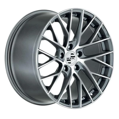 Kuva MAK Monaco Gunmetal Machined Face 8.5x19 5/130 ET52 B71.6 Alumiinivanteet