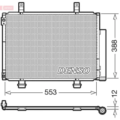 Kuva DENSO DCN47007 Ilmastoinnin Lauhdutin Vedenerottimella R134a SUZUKI: SWIFT 4