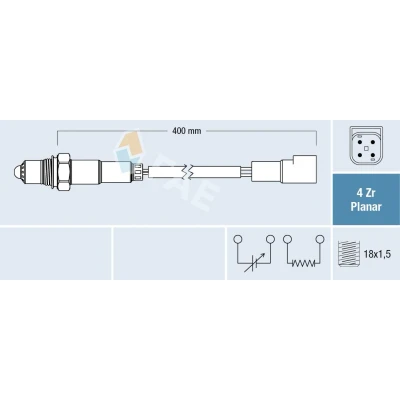 Kuva FAE 77244 Lambda Anturi FORD: Puma, Galaxy Mk1 MPV, FIESTA 4