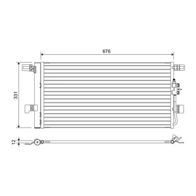 Kuva VALEO 822648 Ilmastoinnin Lauhdutin Vedenerottimella Alumiini 331