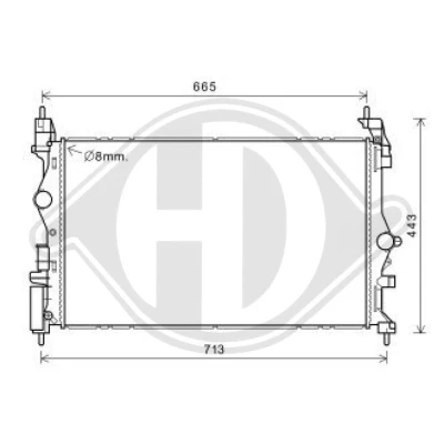 Kuva DIEDERICHS DCM3889 Jäähdytin Alumiini 620 378 16 OPEL: Corsa E Hatchback