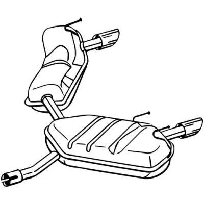 Kuva Takaäänenvaimentaja OPEL SIGNUM Halvkombi OE 13143712, 13143713, 13211360
