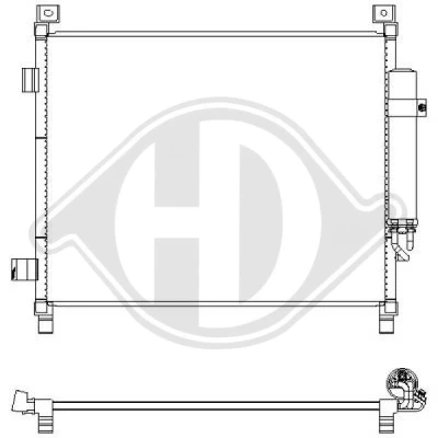 Kuva DIEDERICHS DCC1966 Ilmastoinnin Lauhdutin Vedenerottimella Climate Alumiini R 134a NISSAN: Note II Hatchback