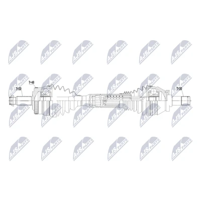 Kuva NTY NPW LR 056 Vetoakseli Etuakseli, vasen 619mm