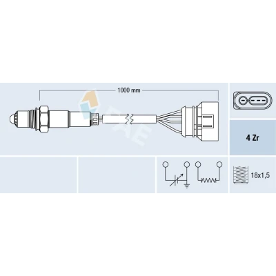 Kuva Lambda sondi SEAT, VW OE 021 906 265 R, 030 AP, BD