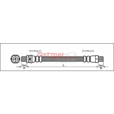 Kuva METZGER 4112507 Jarruletku 544 M10 x 1