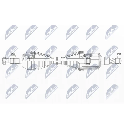 Kuva NTY NPW DW 027 Vetoakseli Etuakseli, vasen 622 86