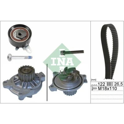 Kuva INA 530 0175 31 Vesipumppu + Jakohihnasarja Vesipumpulla VOLVO: V70 2, I, S80 I
