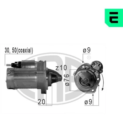 Kuva Käynnistin alfa romeo mito, fiat 500, 500 c, 500l, panda, panda van, punto, punto skåp/halvkombi, lancia ypsilon OE 51829380, 51872564