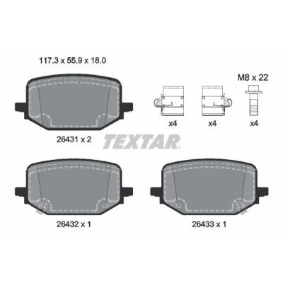 Kuva Textar 2643102 Jarrupala, levyjarru