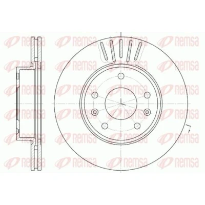 Kuva REMSA 6670.10 Jarrulevyt Etuakseli 276,8, 276,8 21 5 Tuuletettu OPEL: Astra G CC, Zafira A, LAND ROVER: Freelander I SUV