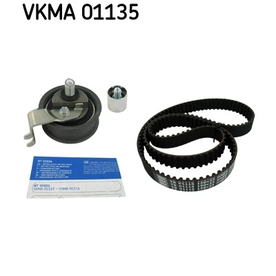 Kuva SKF VKMA 01135 Jakohihnasarja 150 Pyöristetyllä hammasprofiililla AUDI: A6 C5 Avant, A3 Hatchback, TT Coupe, VOLKSWAGEN: Bora Sedan, Golf 4