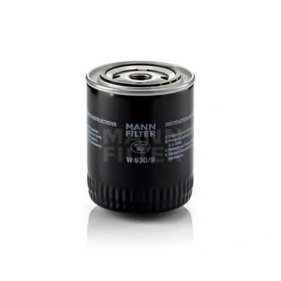 Kuva MANN FILTER W 930/9 Öljynsuodatin 3/4 16 UNF yhdellä peruutuksenestoventtiilillä Ruuvattava suodatin