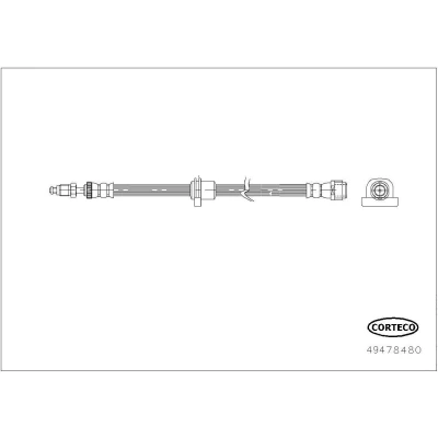 Kuva CORTECO 49478480 Jarruletku Etuakseli, Molemminpuolin 450