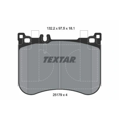 Kuva TEXTAR 2517901 Jarrupalat Kulumisenilmaisemelle MERCEDES BENZ: E sarja Sedan, S Coupe