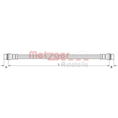 Kuva METZGER 4111586 Jarruletku Taka akseli, vasen, oikea, Sisempi 188