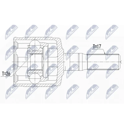 Kuva Nivelsarja, vetoakseli, Etuakseli, oikea, vasen ISUZU D MAX II, Flak/chassi II OE 8 98147 245 1, 2