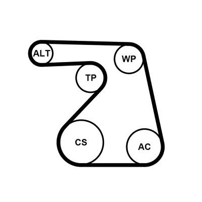 Kuva CONTITECH 6PK1217WP1 Vesipumppu + Vetohihnasarja OPEL: Corsa D Hatchback