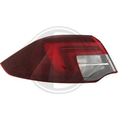 Kuva DIEDERICHS 1828091 Takavalot Vasen Uloin osa LED, PY21W Lampun kannalla