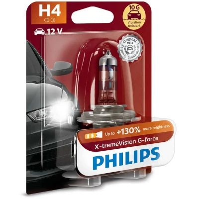 Kuva PHILIPS 12342XVGB1 Polttimo, kaukovalo H4 12V 60/55W 3500K Halogeeni VOLKSWAGEN: Caddy 3, Polo V Hatchback, GOLF 2, TOYOTA: Yaris III Hatchback