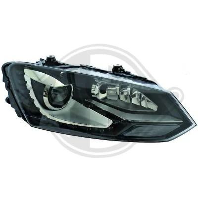 Kuva DIEDERICHS Priority Parts 2206084 Ajovaloumpio Oikea D3S, LED Bi xenon Läpinäkyvä Oikeanpuoleiselle liikenteelle VOLKSWAGEN: Polo V Hatchback