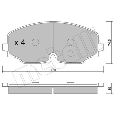 Kuva METELLI 22 1171 0 Jarrupalat Kulumisenilmaisemelle
