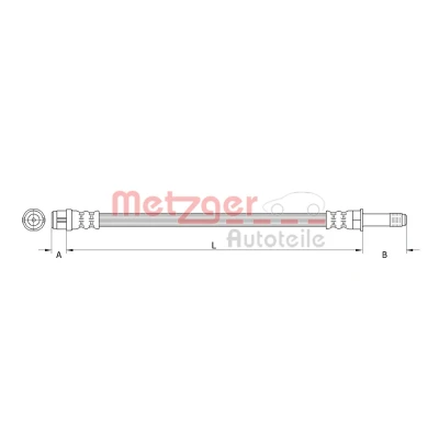 Kuva METZGER 4111368 Jarruletku 378 MERCEDES BENZ: B sarja
