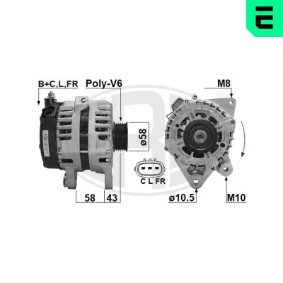 Kuva ERA 209641A Laturi 14V 150A KIA: Sportage IV