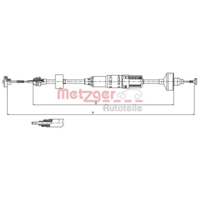 Kuva METZGER 10.3443 Kytkinvaijeri Automaattisella säädöllä COFLE VOLKSWAGEN: Vento, GOLF 3, 3 Variant
