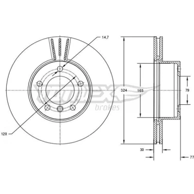 Kuva Jarrulevy TOMEX Brakes TX 73 15