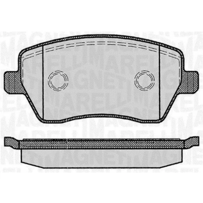 Kuva MAGNETI MARELLI 363916060347 Jarrupalat RENAULT: Megane 4, CLIO 3, NISSAN: MICRA Tiida Hatchback, Note I, DACIA: Duster SUV, Lodgy