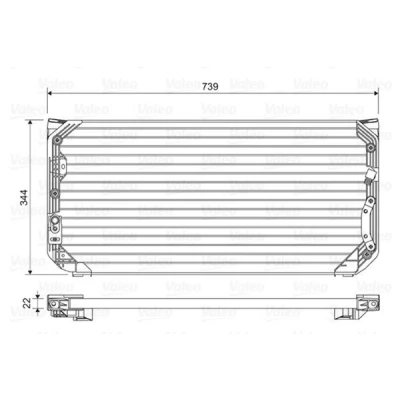 Kuva VALEO 814045 Ilmastoinnin Lauhdutin ilman vedenerotinta Alumiini 344