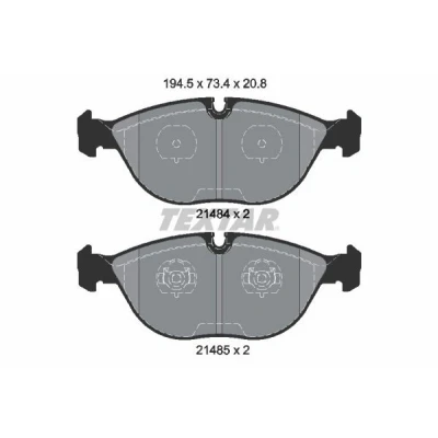 Kuva TEXTAR 2148401 Jarrupalat Kulumisenilmaisemelle MERCEDES BENZ: E sarja Sedan, T modell, C AUDI: A4 B5 Avant, A8 D2, B6 Avant