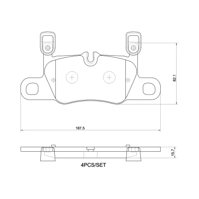 Kuva BREMBO P 65 056 Jarrupalat Ilman kulumisenilmaisinta Tasauspainoilla